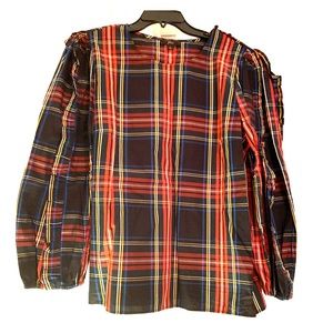 NWT JCREW plaid top size Large
